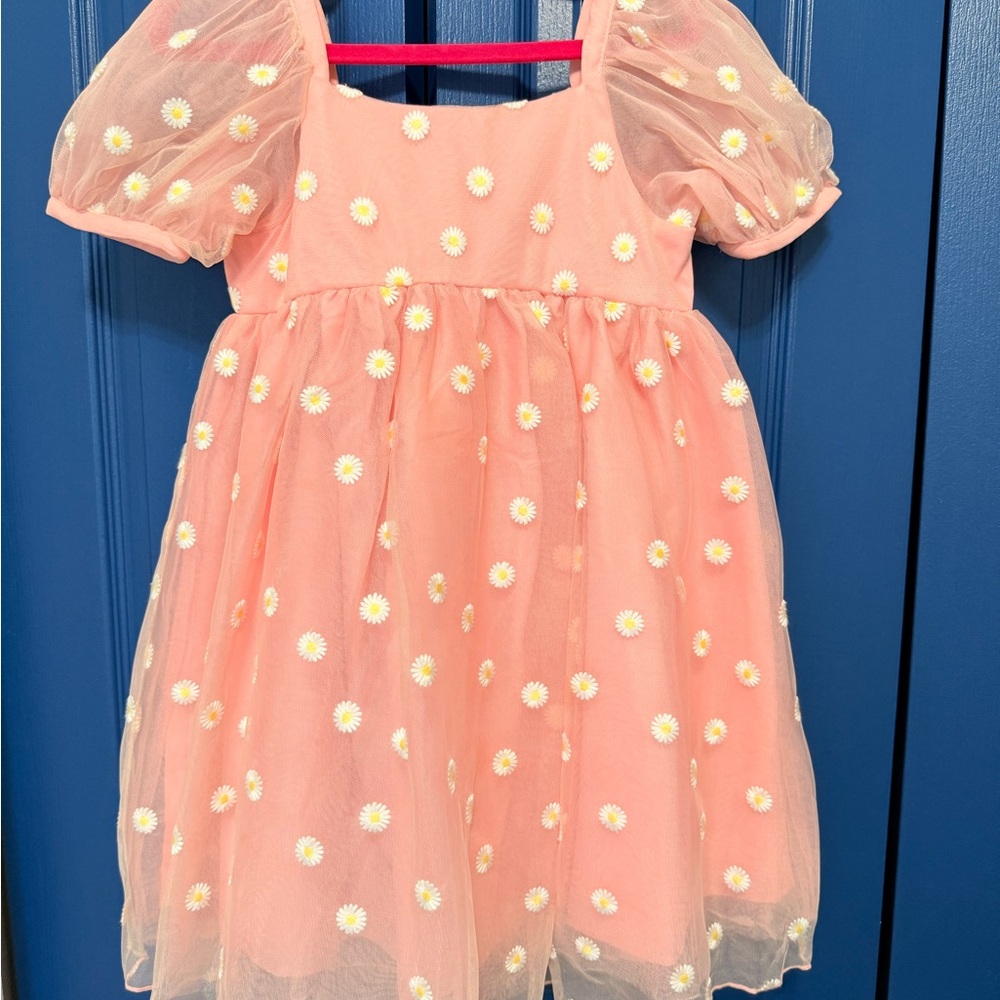 Janie and Jack Pink Daisy Embroidered Dress